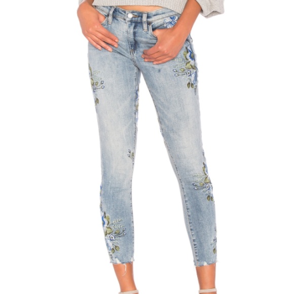 Blank NYC Embroidered Jeans Raw Hem Size 25 - Picture 13 of 14